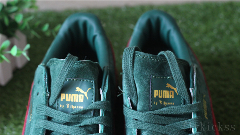 Rihanna Puma Suede Creeper Green